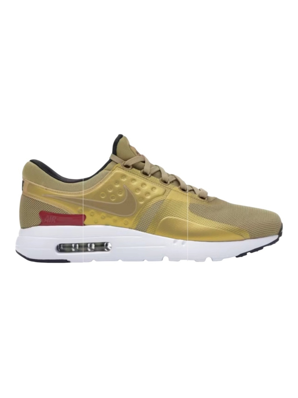 NIKE AirMax Zero QS “Metallic Gold”Athletic Shoes Mens Size 7.5